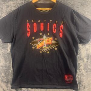 Mitchell & Ness Black NBA Seattle Supersonics Hardwood Classics T-shirt XL Black